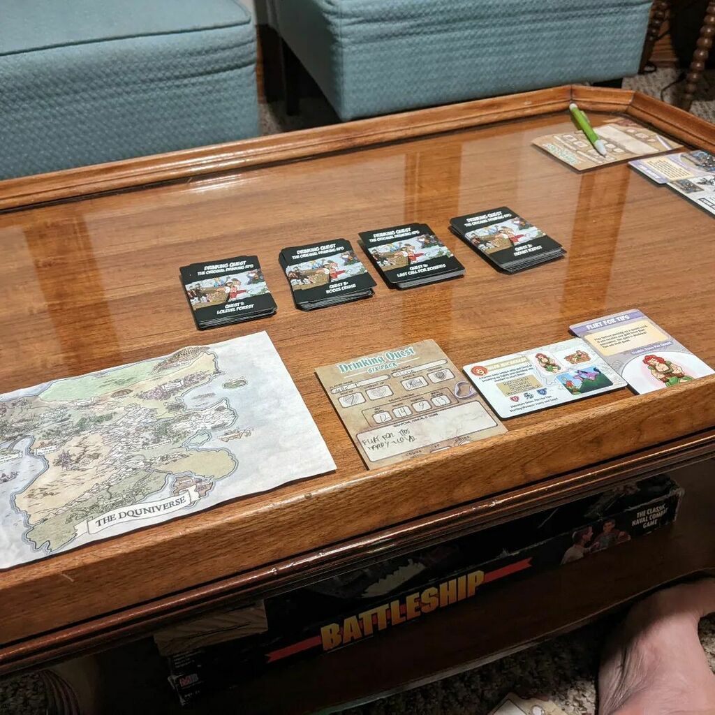 TabletopBellhop's tweet photo. Trying out Drinking Quest in our room at Jack's.
#DrinkingGame #DrinkingQuest #HotelGames #DateNight #DateGame https://t.co/R9PRULBjOj https://t.co/1xeuorJZ0A
