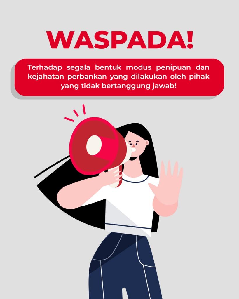 Waspada terhadap akun yang menghubungimu mengatasnamakan Bank BRI.

Nomor WhatsApp resmi BRI hanya 0812-1214–017 dan website resminya hanya ib.bri.co.id. Selain itu, bisa dipastikan PALSU yaa gess yaaa
#AwasSoceng #NganemIjis
