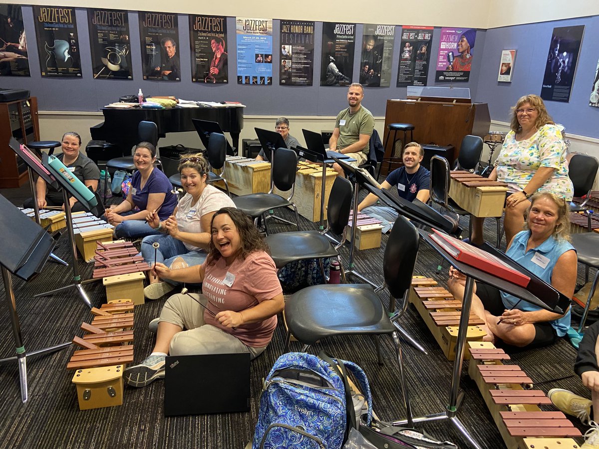 Orff Level II Day 1 ready to go at the beautiful campus of UNCW.  I am so excited to recharge my musical skills.