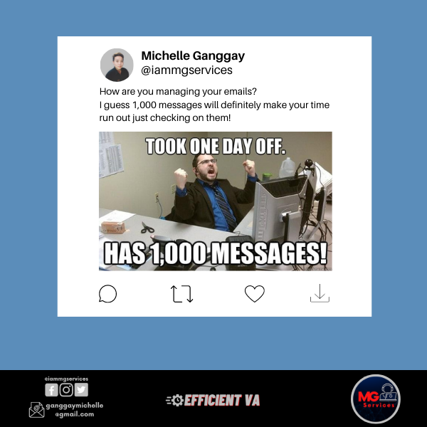 iammgservices's tweet photo. Visit below for full content:
๐Facebook Page: https://t.co/WT1OGkCltV
Contact us:
๐๏ธ Book now: https://t.co/8V77GBbTTx
๐ Website: https://t.co/6WcvrsqucN
#freelancelife #virtualassistant
#emailmarketingtips #sortingemail #emailhandling #emailmanagement https://t.co/e7lBWwPCu1