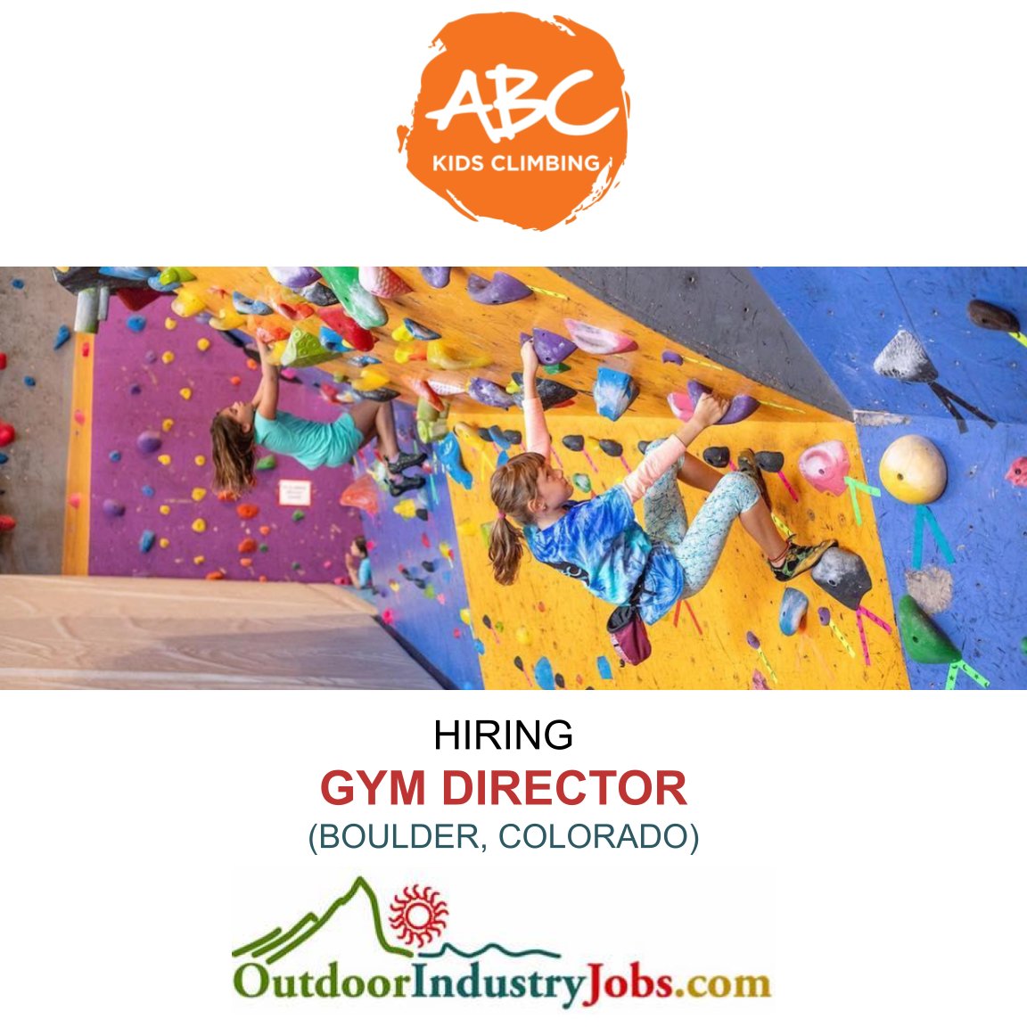 ABC is hiring a Gym Director in Boulder, Colorado. Apply Here:
outdoorindustryjobs.com/JobDetail/GetJ…

#outdoorindustryjobs #abcclimbing #gymdirector #climbinglife #gymmanagement #gymmanager #climbingcoach #climbingcoaching #learntoclimb #bouldercolorado #boulderclimbing #facilitiesmanager