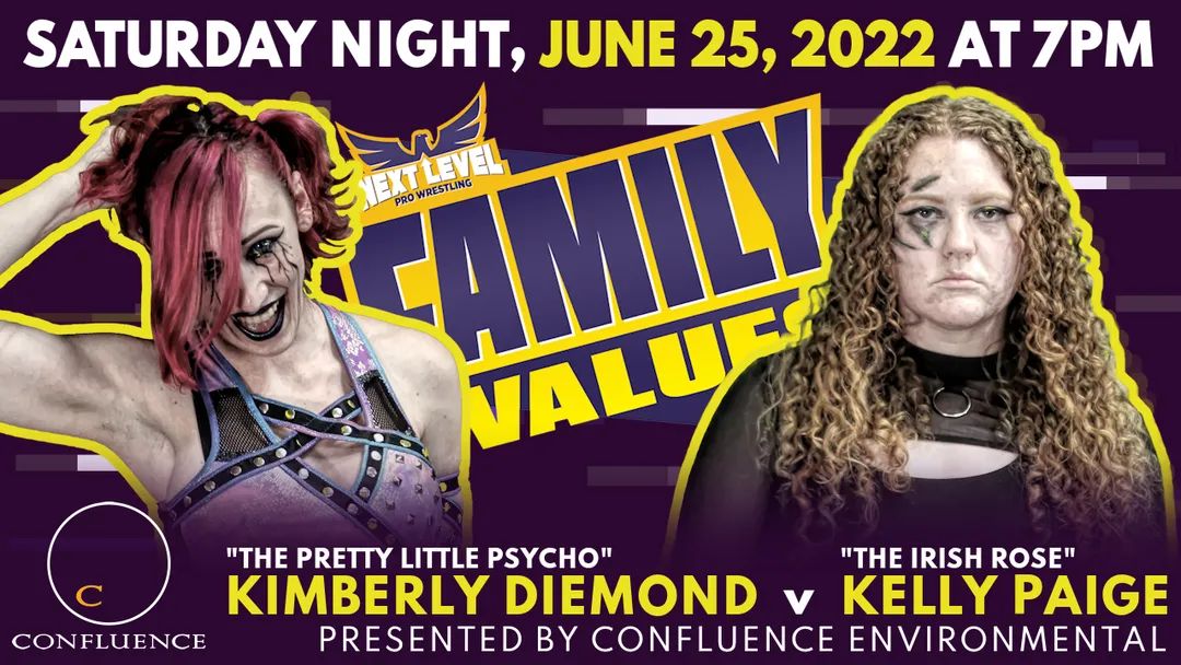level_wrestling's tweet photo. This Saturday Night, June 25th, at NLPW Family Values, Match sponsor Confluence Environmental presents The Pretty Little Psycho vs. The Irish Rose.

Doors open at 6:30, and Belltime is 7pm. at the NLPW Wrestleplex 1335 Dixieanne Ave, #Sacramento, CA https://t.co/ooYFlcnP0E