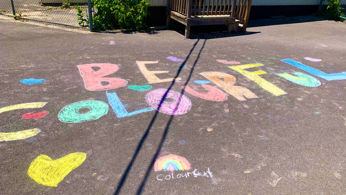HarrowPS_LDSB's tweet photo. We saw these lovely words of wisdom while out at recess 🎨🌈🖍 #BeYou #BeColourful https://t.co/BRylGjXe6e