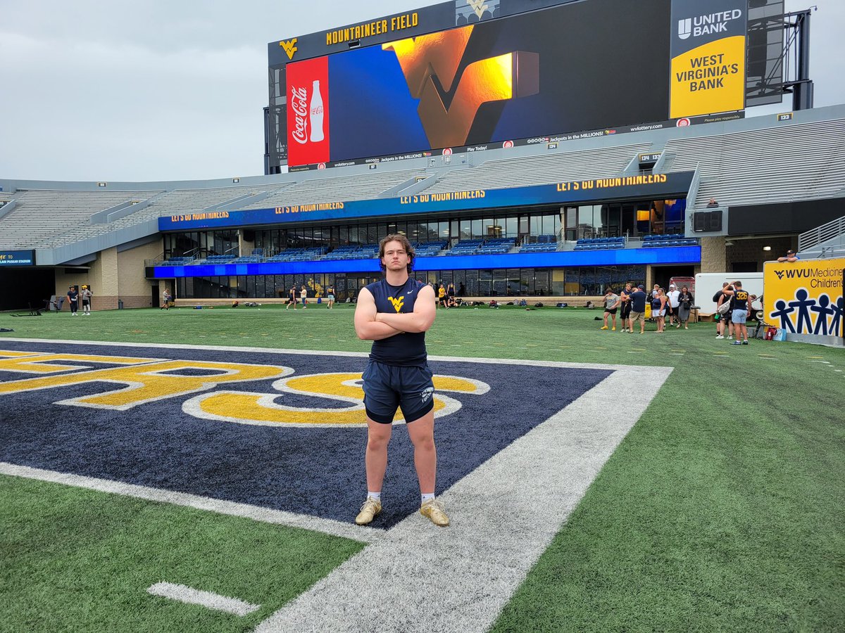 Had a great camp at <a href="/WVUfootball/">West Virginia Football</a> today where I tied for 1st in the snapping charting/comp! Thank you to the staff for putting on a great camp I can’t wait to come back and visit in the fall! That’s 3 camps and 3 1st place finishes for me so far this summer!