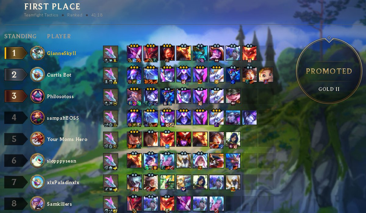 GianneSkyT's tweet photo. I literally won with 1 HP left. :D 
Olaf 3s + Diana 3s vs. 6 Astrals 3stars.
I have been watching Toast tricks and tips on streams too much. Damn, I learned so well :D 
#TFTSet7 https://t.co/dLwltJDqOp