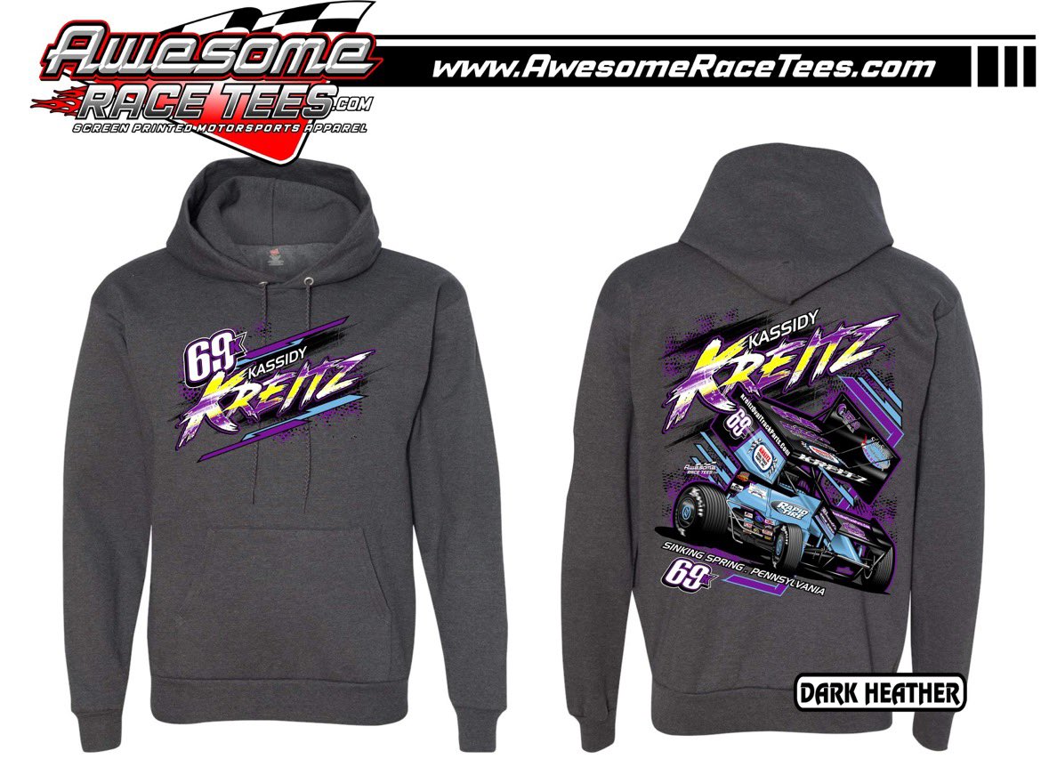 Kassidy T-Shirts and Hoodies are now available online at: donkreitzracing.com/kass-merch/