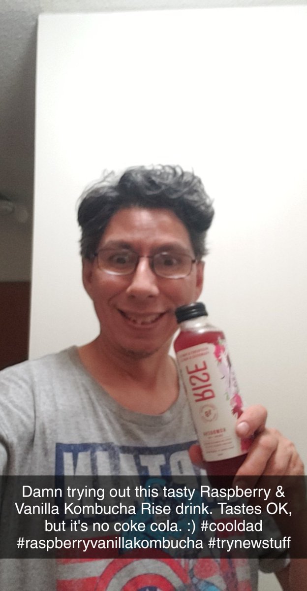 Jay_is_Awesome1's tweet image. Damn trying out this tasty Raspberry &amp;amp; Vanilla Kombucha Rise drink. Tastes OK, but it's no coke cola. :) #cooldad #raspberryvanillakombucha #trynewstuff