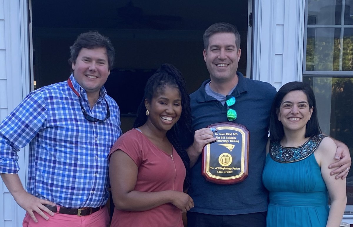 NoWars (@kidneywars) on Twitter photo ❤️our graduating fellows, <a href="/ClintPatrick13/">Clint Patrick</a>, Peace Johnson and <a href="/MassihSarah/">Sarah Abdel Massih</a> so much! Absolute privilege for us <a href="/VCU_Nephrology/">VCU Nephrology</a> to teach them and learn from them in the past 2 years. All 3 are also graduates of <a href="/VCU_IMRes/">VCU IM Residency</a>. Check out the plaque they presented to our PD <a href="/jkidd03/">Jason Kidd</a>! ❤️our graduating fellows, <a href="/ClintPatrick13/">Clint Patrick</a>, Peace Johnson and <a href="/MassihSarah/">Sarah Abdel Massih</a> so much! Absolute privilege for us <a href="/VCU_Nephrology/">VCU Nephrology</a> to teach them and learn from them in the past 2 years. All 3 are also graduates of <a href="/VCU_IMRes/">VCU IM Residency</a>. Check out the plaque they presented to our PD <a href="/jkidd03/">Jason Kidd</a>!