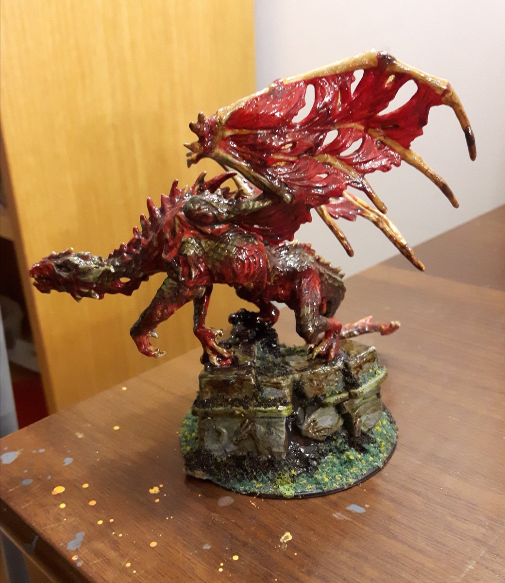 LoachDavid's tweet photo. Zombie Dragon ⚰️🐉 #miniaturemonday #pathfinder #zombies https://t.co/1oA7z1SlN2