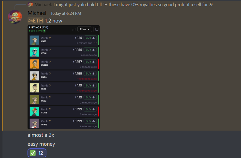 ProjectDoggos's tweet photo. Ever wondered how our future holders are able to make thousands of profit with ease? Check out some of our recent alpha calls:

RR/BAYC 
.7 ETH --> 1.2 $500 profit

Cryptoninjapartners
.45 ETH --> .9 $400 profit

Lonelypop
.12 ETH --> .28 $150 profit

RRG
3 SOL --> 4.5 $50 profit https://t.co/bZA38ZQgXr