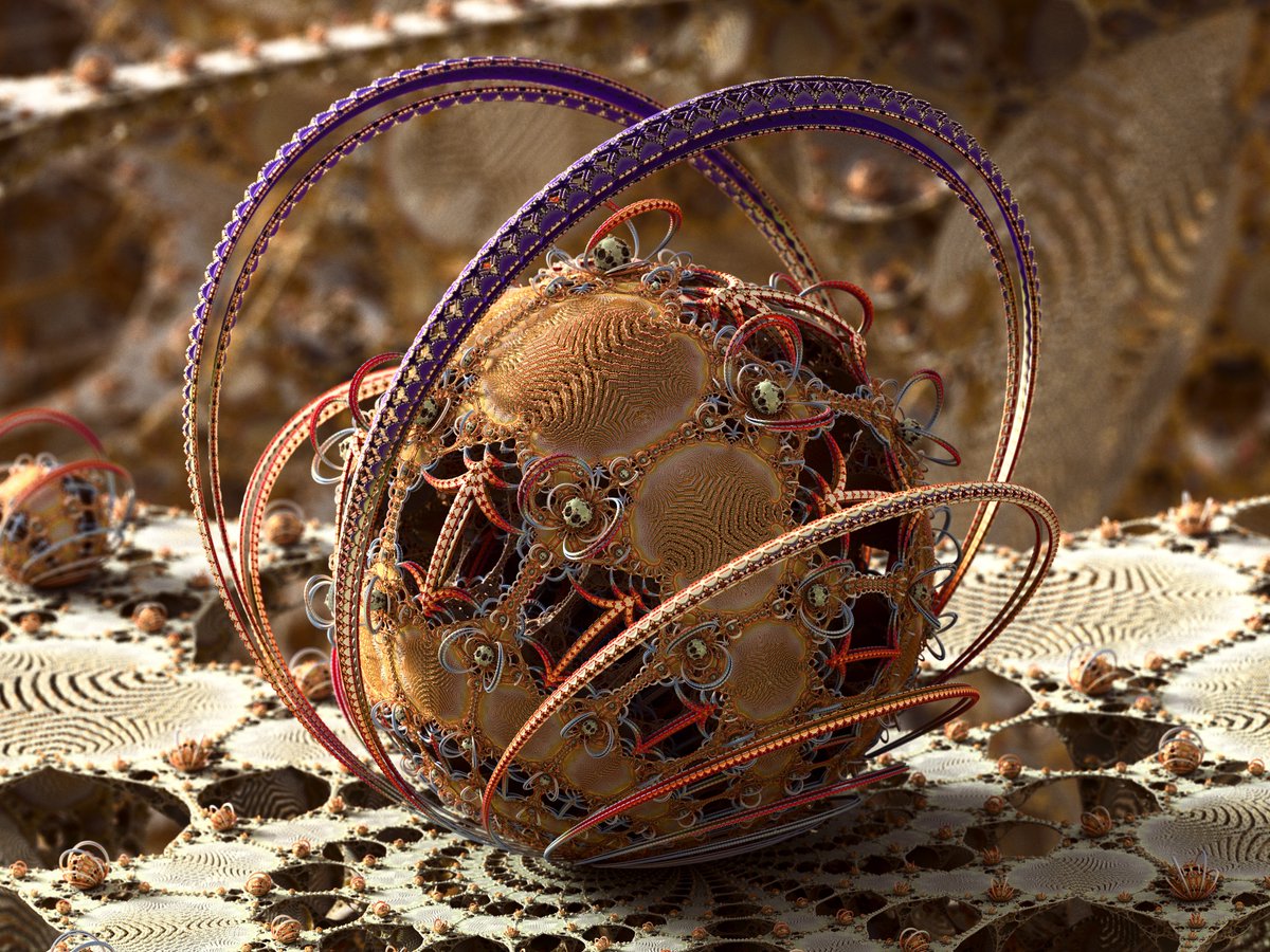 This 3D Fractal has lots of intricate detail and symmetry, fractal math is truly amazing! 👀 #CNFT Available for purchase on <a href="/Tokhun_io/">Tokhun.io</a>:

tokhun.io/marketplace/Rr… - 60ADA

#CNFT #Fractals #FractalArt #CNFTCommunity #CNFTdrop #Fractal #NFTart #NFTArtist #MB3D #Mandelbulb3D