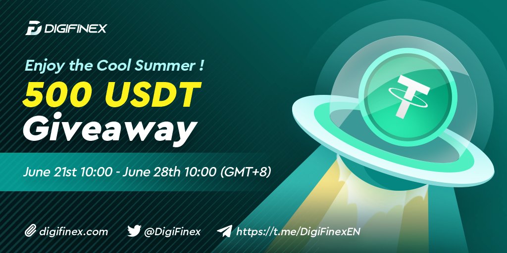 DigiFinex Global (@digifinex) on Twitter photo 🏖️🏝️🏜️🥤
💰5⃣0⃣0⃣ Giveaway!
🤑Prizes
🎊150U 100U 50U
20 persons will divide 200U equally!
1⃣Follow <a href="/DigiFinex/">DigiFinex Global</a> & <a href="/digifinex_kr/">DigiFinex KR</a>
2⃣Like,RT & @ 3 friends
3⃣Join t.me/DigiFinexEN
4⃣Sign up digifinex.com/en-ww
👉Pls complete the tasks via
gleam.io/81owE/enjoy-th… 🏖️🏝️🏜️🥤
💰5⃣0⃣0⃣ Giveaway!
🤑Prizes
🎊150U 100U 50U
20 persons will divide 200U equally!
1⃣Follow <a href="/DigiFinex/">DigiFinex Global</a> & <a href="/digifinex_kr/">DigiFinex KR</a>
2⃣Like,RT & @ 3 friends
3⃣Join t.me/DigiFinexEN
4⃣Sign up digifinex.com/en-ww
👉Pls complete the tasks via
gleam.io/81owE/enjoy-th…