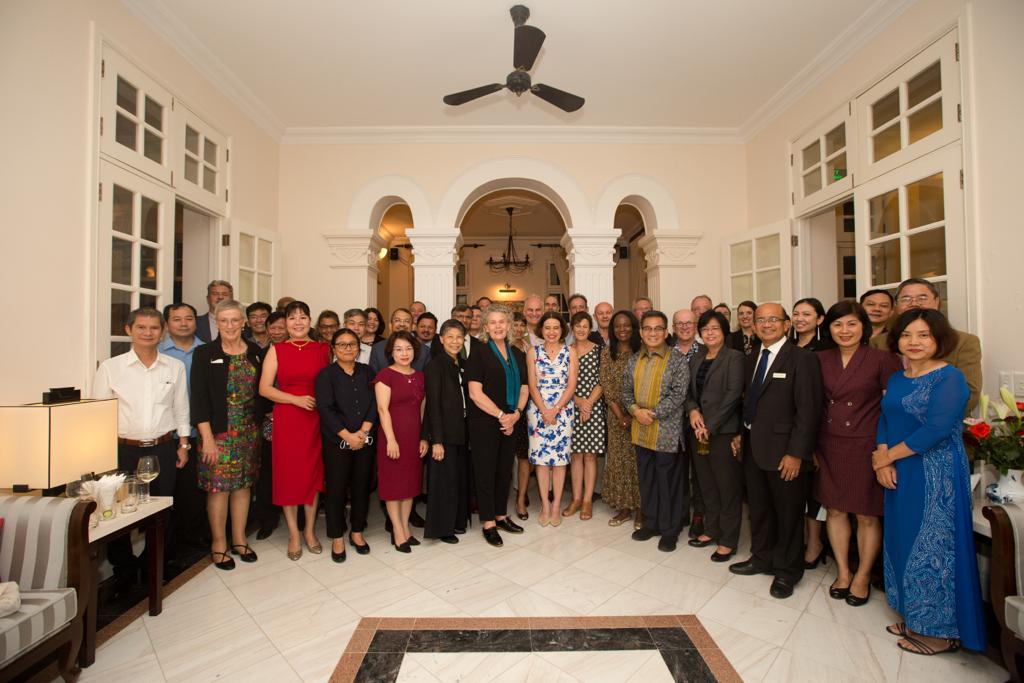 AusAmbVN's tweet photo. Delighted to host a gathering of leading #ag experts on the 1st visit of 🇦🇺’s Commission for International Agricultural Research and Policy Advisory Council to 🇻🇳. Through @ACIARAustralia, 🇦🇺 is committed to strengthening the 🇦🇺-🇻🇳 collaboration in #agresearch. https://t.co/L5iTA6qYoC