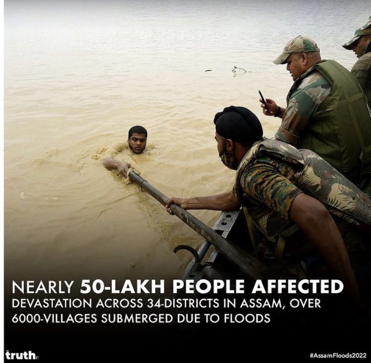 DibyashreeBhat5's tweet photo. Something rest of the parts of India might not know or share.
Assam is drowning
🙏🏻#PrayForAssam #prayforsilchar https://t.co/pPa0EgOyoQ