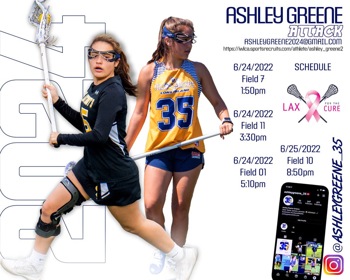 AshleyG2024_35's tweet photo. My Lax for the cure schedule! @LIYELLOWJACKETS https://t.co/jYHMquuhED