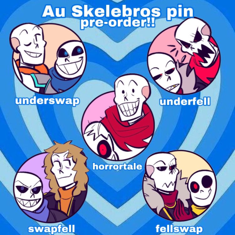 💙1,5" tall
💙Single layer
💙Gold (fellswap and fell) &amp; Silver plating (swap, swapfell and horror)
💙Rubber clutches
💙Limited quantity’

You can get more info in the listing! and get a 25 % discount by using “SKELEPINS” when you checkout!

ko-fi.com/s/681cd230a9