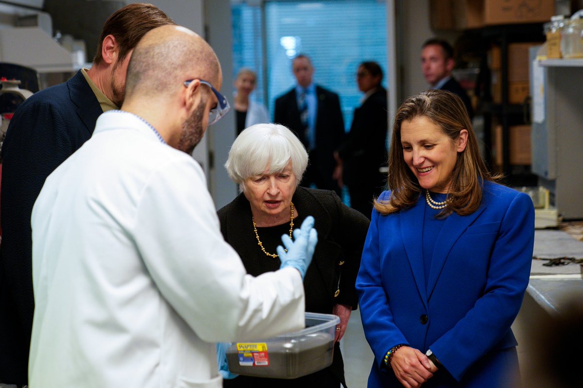 Secretary Yellen is an excellent friend and partner of Canada and continues to be a real leader internationally. Her understanding of economic issues is universally acknowledged at a time where that leadership is more important than ever before. Thank you for visiting Canada!