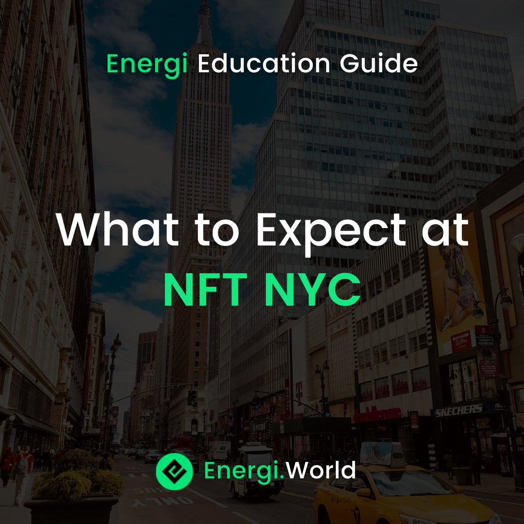 energi's tweet photo. The 4th annual installment of this event. 

There will be over 15,000 attendees, 1,500 approved speakers, and 300 exhibitors will descend on 7 iconic Times Square venues from June 20-23.  See you there!

#nft #nftnyc #Defi https://t.co/c1WkrJ3jSl