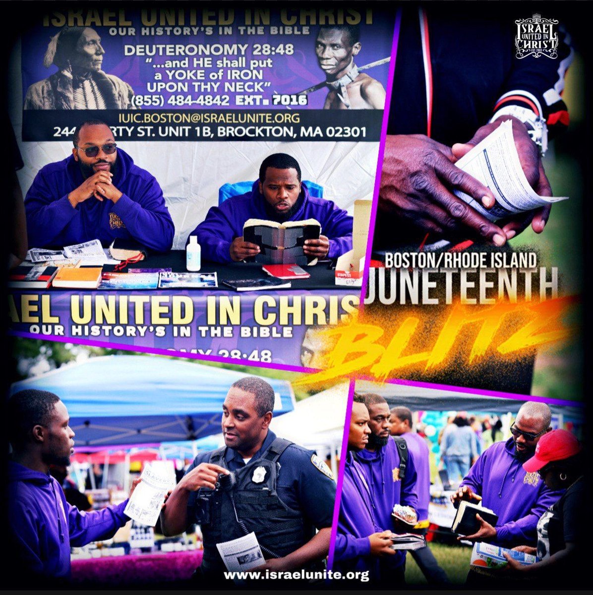 iuic_montreal's tweet photo. IUIC Boston Blitzing Rhode Island's Juneteenth celebration. Giving the sense
.……………………………………
Visit our website here 💻👨🏾‍💻🖥
🔴 https://t.co/OB3q8xGKAk

Follow us at #IUICBOSTON, #IUICRHODEISLAND 
#Facebook  #Instagram #Twitter https://t.co/4YN2VcDRSk