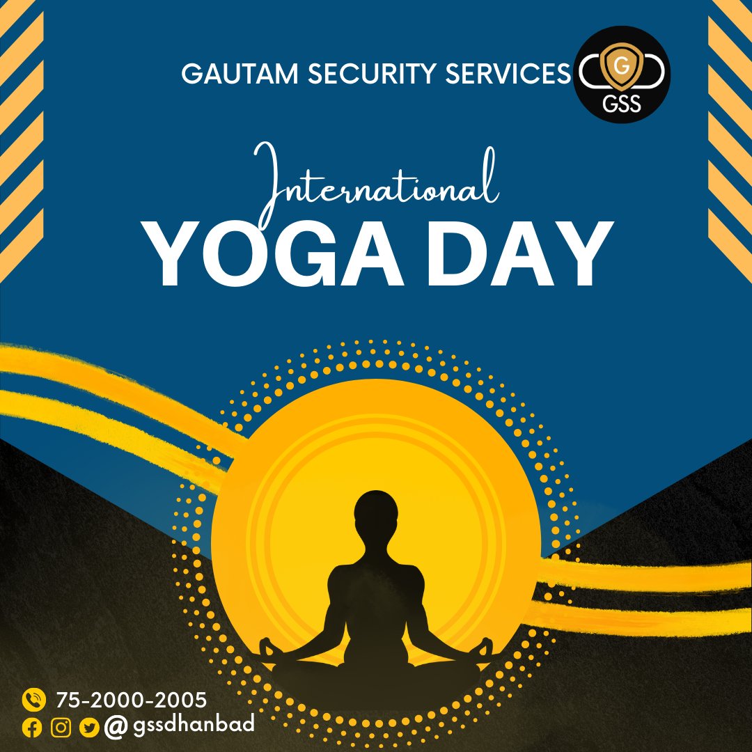 GautamSecurity's tweet photo. योग की प्राचीन हिंदू प्रथा मन को शांत करती है, शरीर को आराम देती है और आत्मा को समृद्ध करती है।
#InternationalYogaDay पर, गौतम सिक्योरिटी सर्विस सभी से अपने शारीरिक, मानसिक और आध्यात्मिक स्वास्थ्य के लिए योग का अभ्यास करने का आग्रह करता है।
#yogaday #yoga #yogainindia #gssdhanbad https://t.co/xdOXw4rOX3
