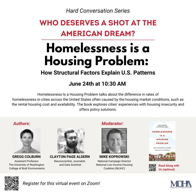 JoliARobin's tweet photo. I did it !!! Finished “Homelessness is a Housing Problem” this evening. Just in time for our upcoming Metro Dallas #Homeless Alliance #HardConversation on Friday, June 24th.
REGISTER TODAY: https://t.co/5cGYqVFiI8 https://t.co/NDeYILoUI8