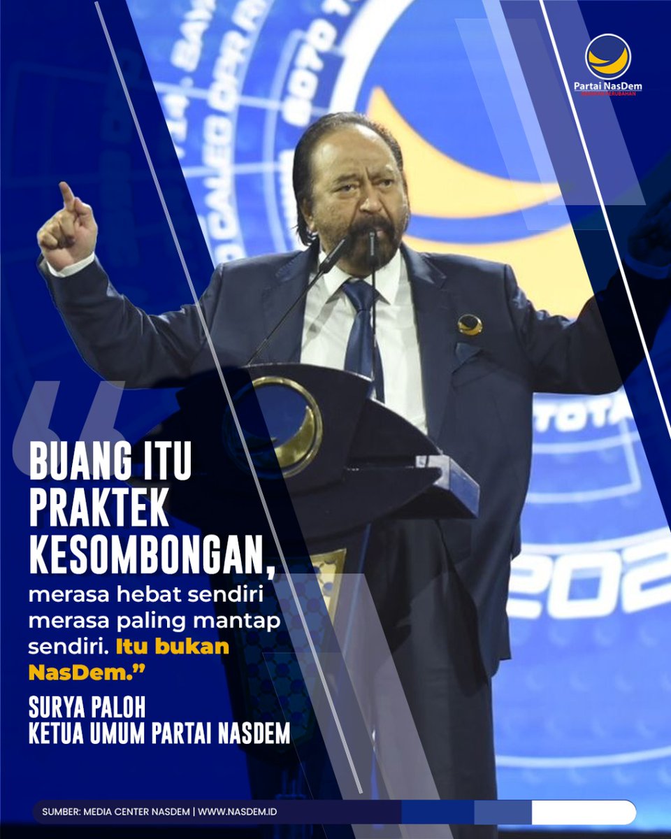 𝐁𝐮𝐚𝐧𝐠 𝐈𝐭𝐮 𝐏𝐫𝐚𝐤𝐭𝐞𝐤 𝐊𝐞𝐬𝐨𝐦𝐛𝐨𝐧𝐠𝐚𝐧! Pesan kepada seluruh kader partai NasDem dari Ketua Umum, Surya Paloh. #PartaiNasDem