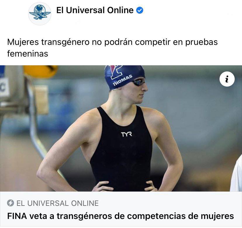 MaPaulinaP's tweet photo. Físicamente somos diferentes, no es cuestión de ideologías, sino de biología. Bien por esta decisión que promueve el deporte femenino, defendiendo la igualdad, sin ventajas físicas y cuida los espacios de las mujeres, ganados con disciplina y trabajo. https://t.co/lTLnTeW29c