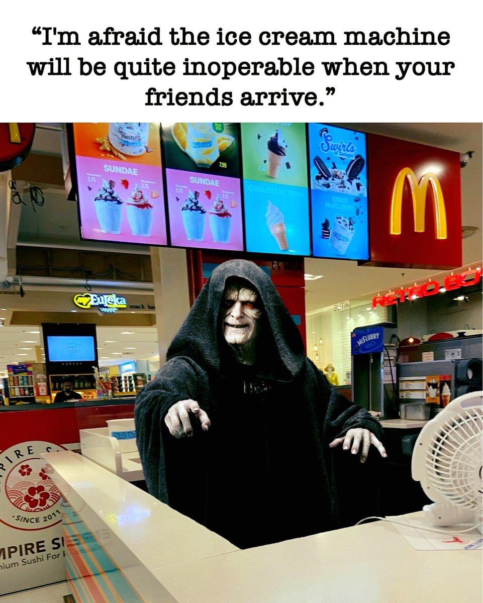 FakeMATABus's tweet photo. You just had Shanice, the shift manager, and no need for the Emperor @EParkwayMcDs https://t.co/AUjNINTZWx