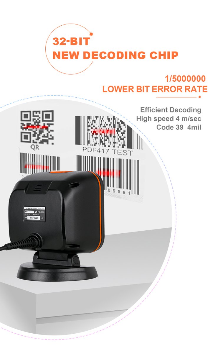 Factory direct supply barcode scanner XB-PS80H
Syble New arrival good performance 2D omnidirectional scanner with high scan speed