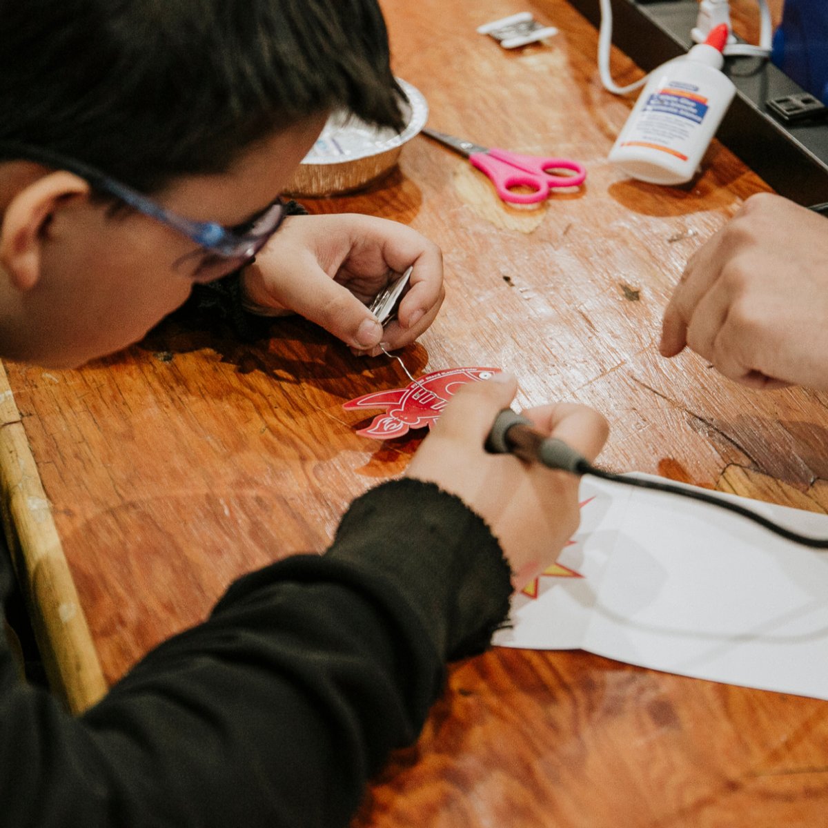 Check out the Learn to Solder booth to solder your very own wearable Blinky Rockets! This is a great booth for people 8+ years old to learn from professional soldering instructors! 
zcu.io/ZQ6g