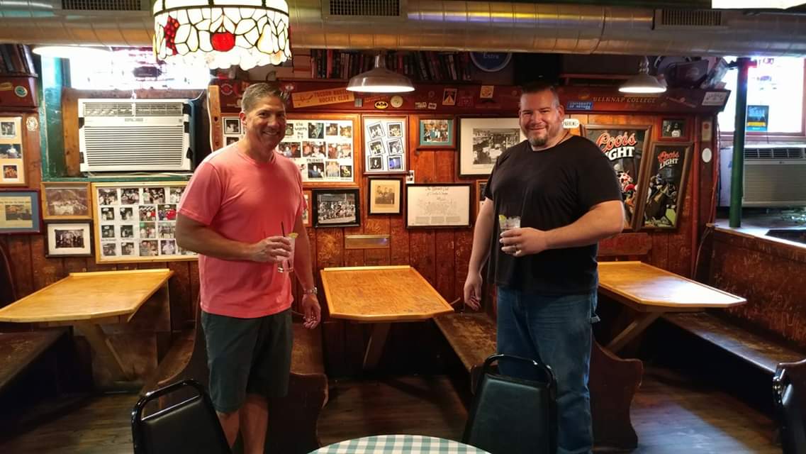 Me and my big brother at the spot Don McLean wrote ' American Pie ' Saratoga NY