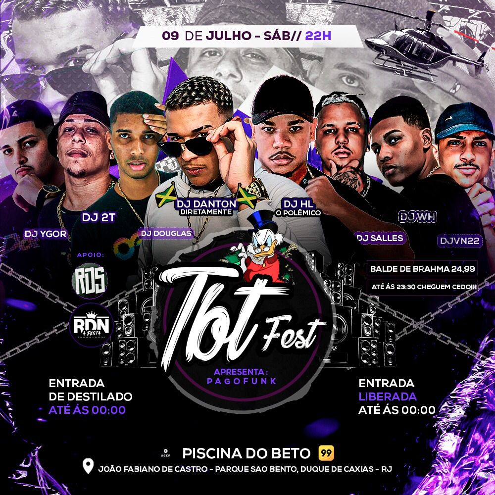 PRIMEIRA EDIÇÃO DA TBT FEST 🔥
  
9 DE JULHO📆
22Hrs 🕢
PISCINA DO BETO📍
CONTO COM TODOS VOCÊS!!!!!!