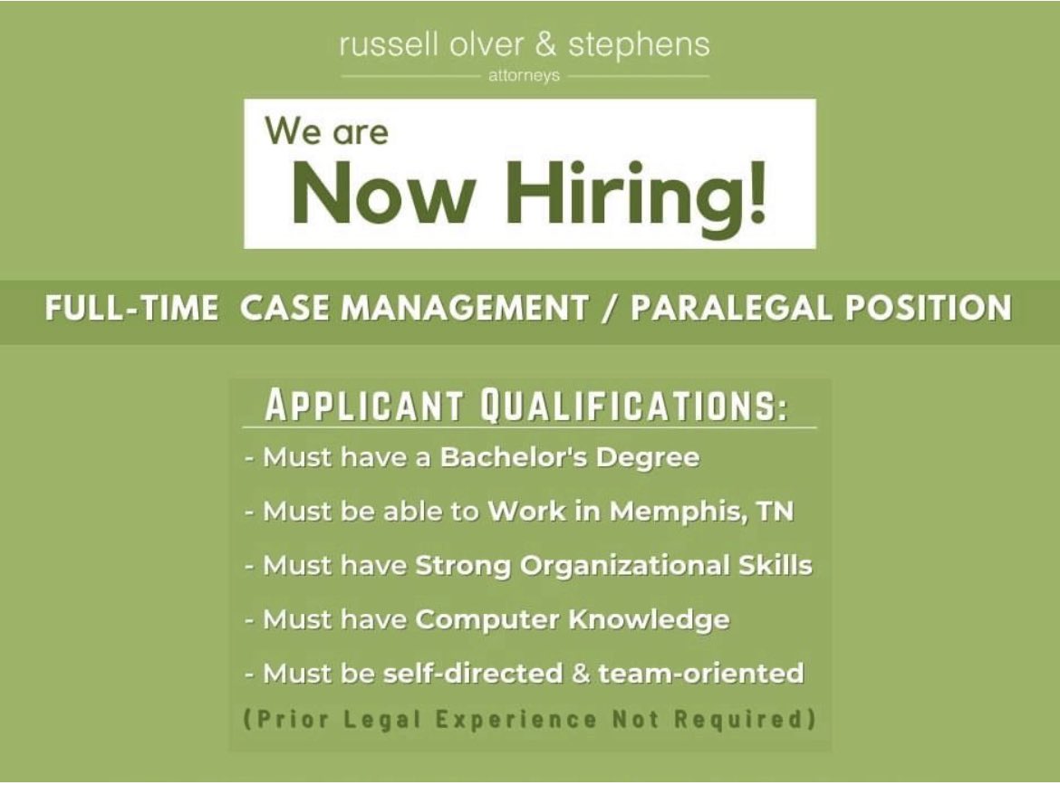 My firm is hiring. Please see below and reach out to me if interested in interviewing.