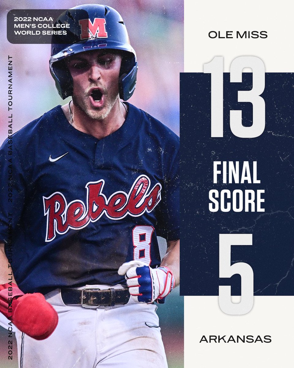 THE REBELS DOMINATE 💪 

<a href="/OleMissBSB/">Ole Miss Baseball</a> remains undefeated in the postseason 🔵🔴