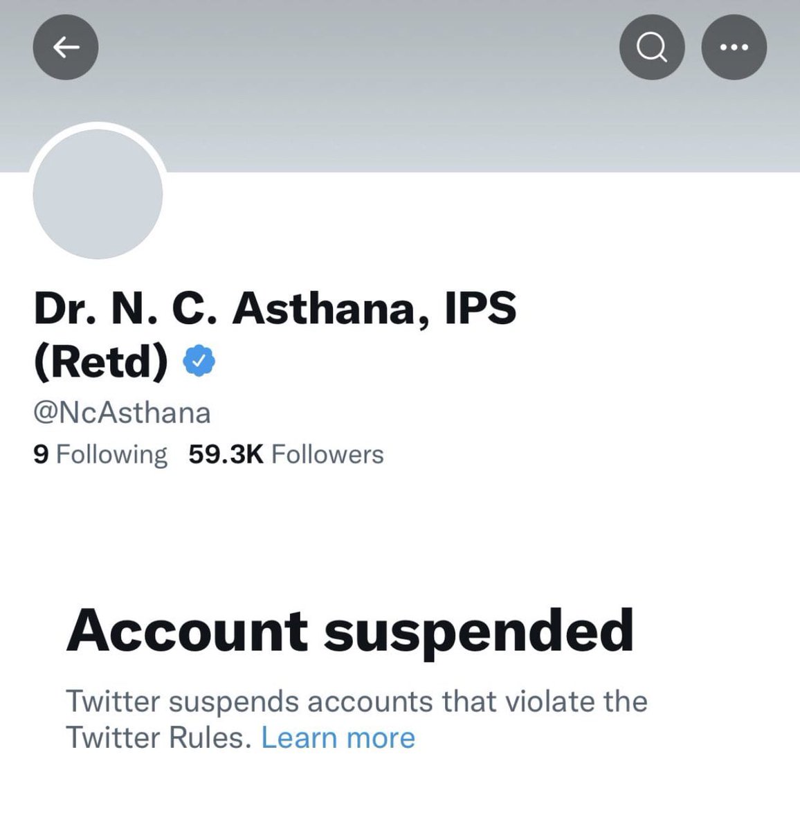 DFRAC (@dfrac_org) on Twitter photo After our exclusive report on <a href="/NcAsthana/">Dr. N. C. Asthana, IPS (Retired)</a> and his hate speech in the social media, his account has been suspended by @Twitter.
To read the full report click here: dfrac.org/en/2022/06/15/…
#DfracExclusive #dfrac #HateSpeech #AccountsSuspended #Hate After our exclusive report on <a href="/NcAsthana/">Dr. N. C. Asthana, IPS (Retired)</a> and his hate speech in the social media, his account has been suspended by @Twitter.
To read the full report click here: dfrac.org/en/2022/06/15/…
#DfracExclusive #dfrac #HateSpeech #AccountsSuspended #Hate