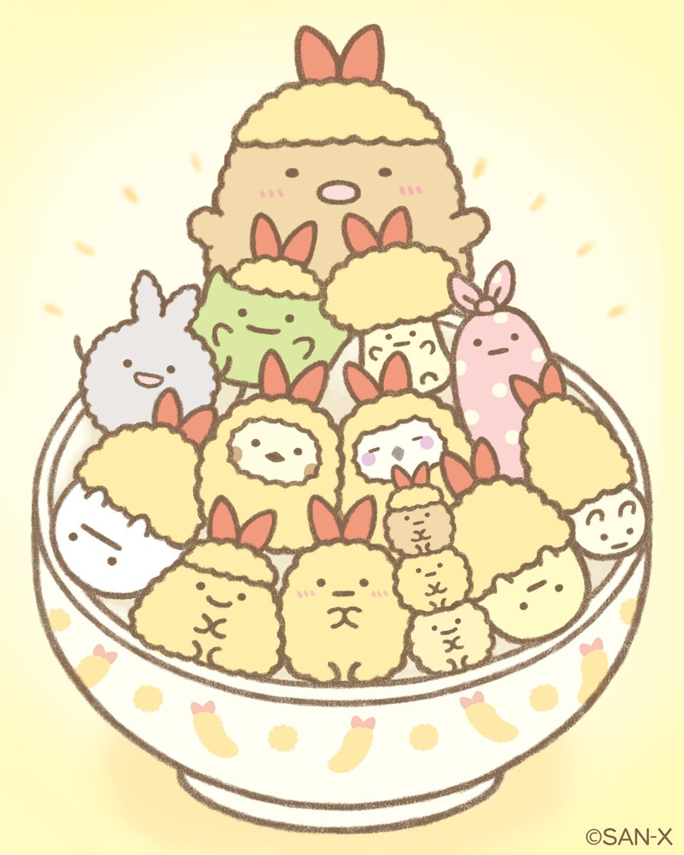 no humans chick food smile bowl open mouth tempura  illustration images