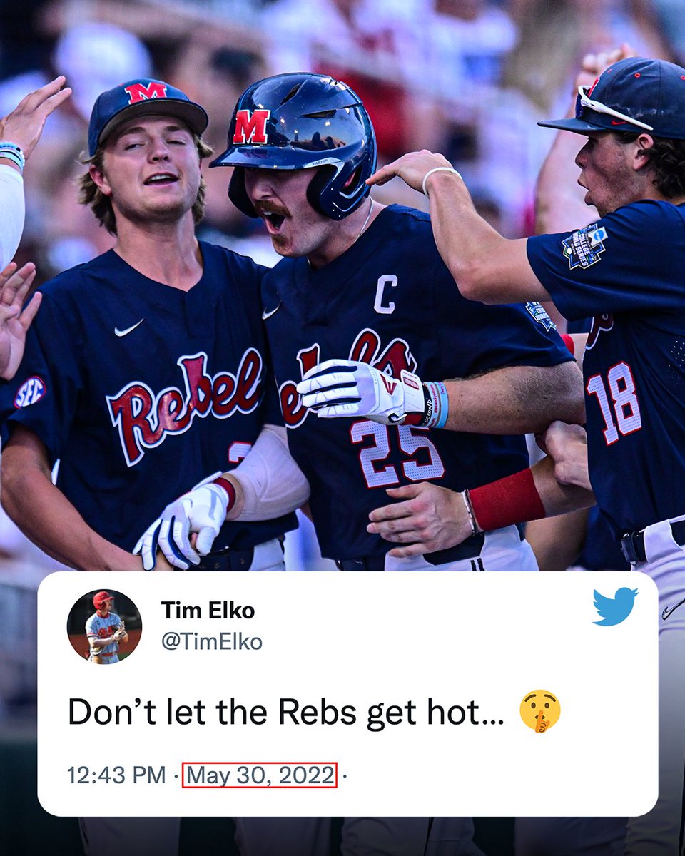 Too late 😳🔥 <a href="/OleMissBSB/">Ole Miss Baseball</a>