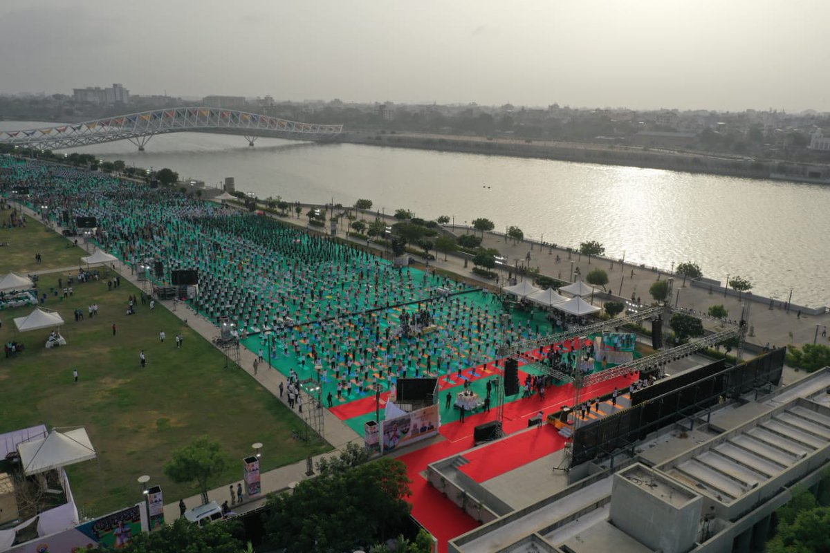 In pictures: International Yoga Day at iconic locations in Gujarat
