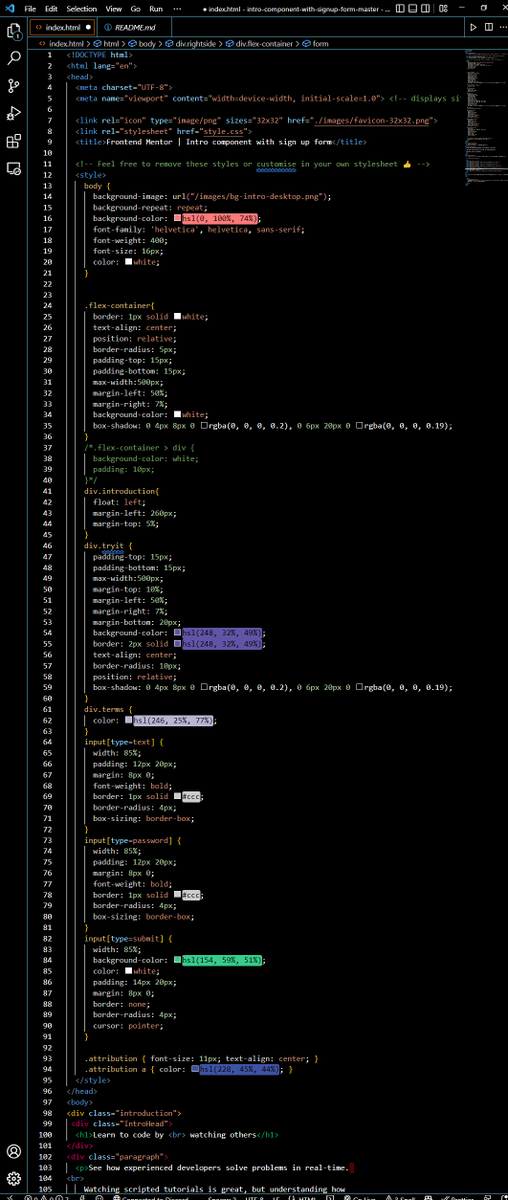 420CNotes's tweet photo. About done with the HTML, and CSS of my first frontendmentor challenge project. Need to implement JavaScript 🤔 https://t.co/CGn7FbIVmu