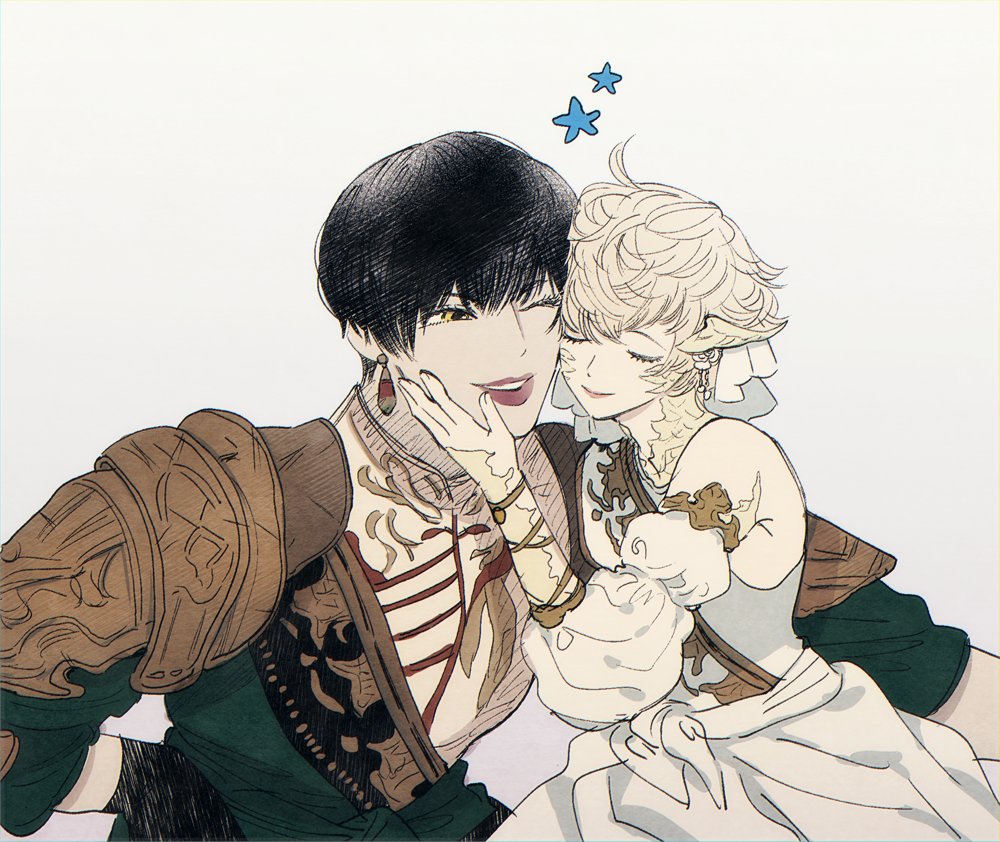 여가딘이랑 여우라 얼굴크기 차이나는거 넘 좋아서 그려봤다 ㅠㅠ