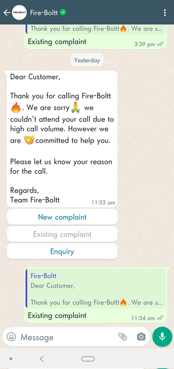 stanvivek215's tweet photo. I've raised a complaint but nobody has contacted me yet and your customer support number is not receiving or calling back not responding even on whatsapp. So this is how you treat your customers? https://t.co/YKupTydvgX
