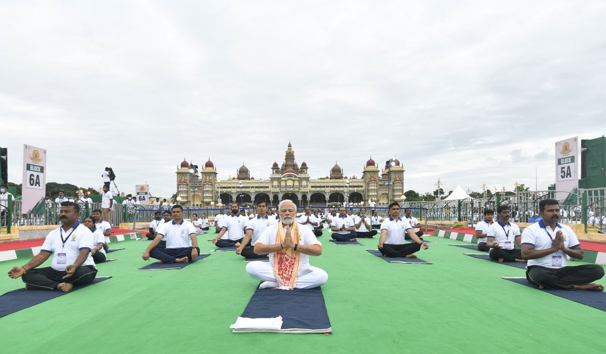 Participated in the Yoga Day programme in Mysuru. #YogaForHumanity