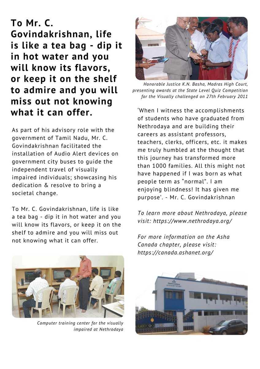Ashacanada's tweet photo. @Asha4Education 2021 Annual Report is out! @Ashacanada project - @Nethrodaya - is pasted below. You can find the full 2021 Report here:
https://t.co/pLjZB0gnMd Thank you to our supporters who make this possible! #education #canada #india https://t.co/v5kTKLQdZp