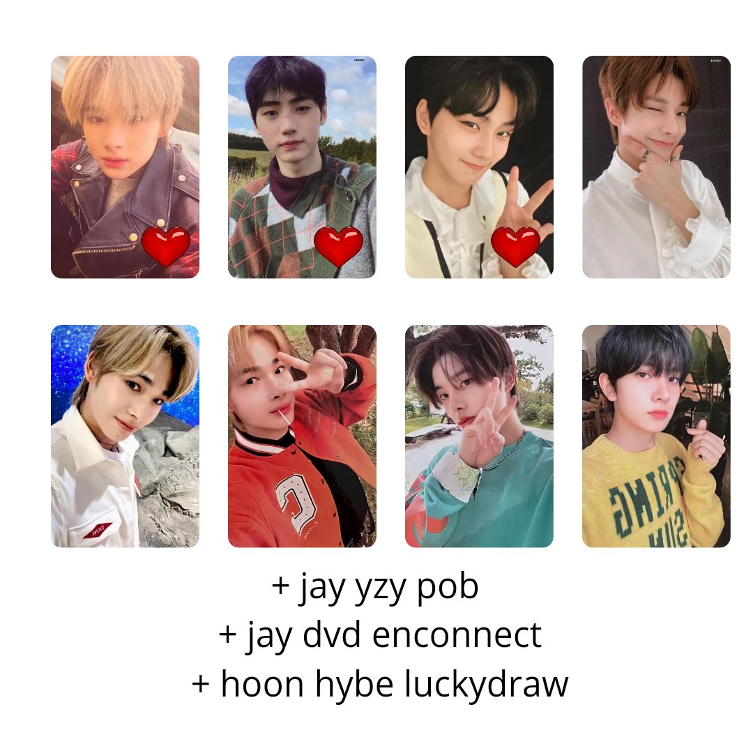 seonghncart's tweet photo. wts lfb [ #crixells ]

— tingi 
— 1:4 if taking indemand pc
— payo / 24hrs reservation 
— gcash | sc0  

t. wts lfb riki gang hoon sugat jungwon dusk peace jake dusk pogi riki memo dvd pc sg22 heeyunki member set hoon poke enhypen https://t.co/vjnPm1rfcT