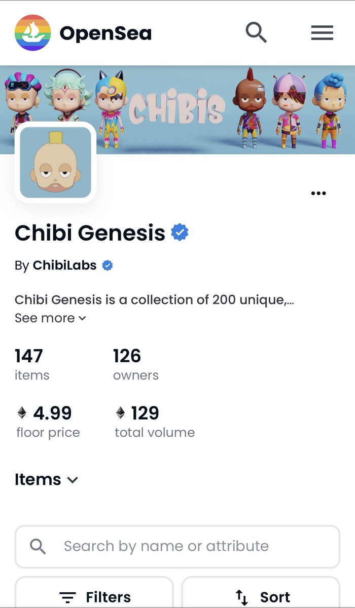 Ocho888Eth's tweet photo. フロアプライス　4.99!!!

#chibilab #chibiGenesis https://t.co/7kjcrG1vd0