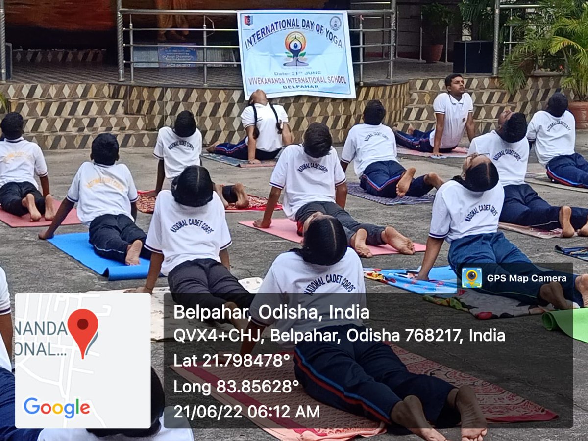 5_Odisha_Bn_NCC's tweet photo. INTERNATIONAL YOGA DAY
BELPAHAR NODE 5(O)NCC BN SAMBALPUR,
CELEBRATION OF IYD ON 21JUN 2022.
@HQ_DG_NCC 
@DG_NCC 
@5_odisha 
#National__Cadet_Corps
@moayush
#NCCforYoga https://t.co/ww9AzEcVZX