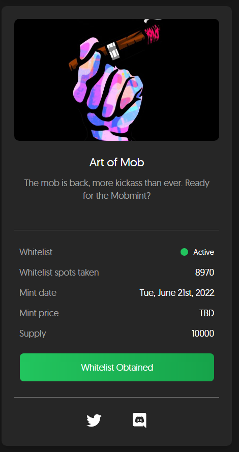 beyachimolala's tweet photo. SUPER READY FOR ART OF MOB MINT LET'S GO https://t.co/W2c2ktl9LC