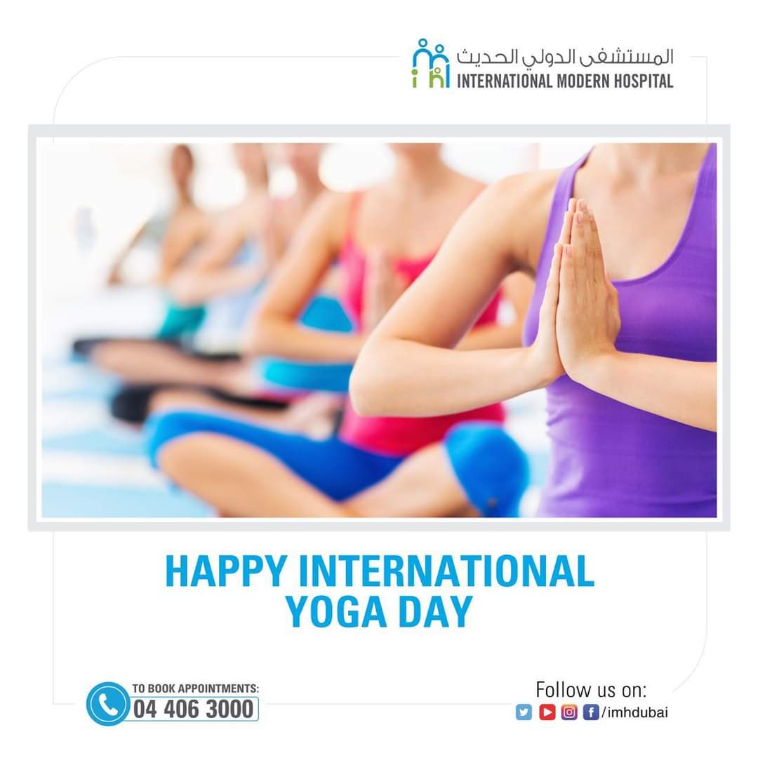 A very Happy Yoga Day to you. Strengthen your body, mind and soul with the goodness of yoga for a better life.” Yoga is all about striking a balance in life and therefore, you must make it a part of your life. #imhdubai #imh #itsmyhospital #yoga #internationalyogaday2022