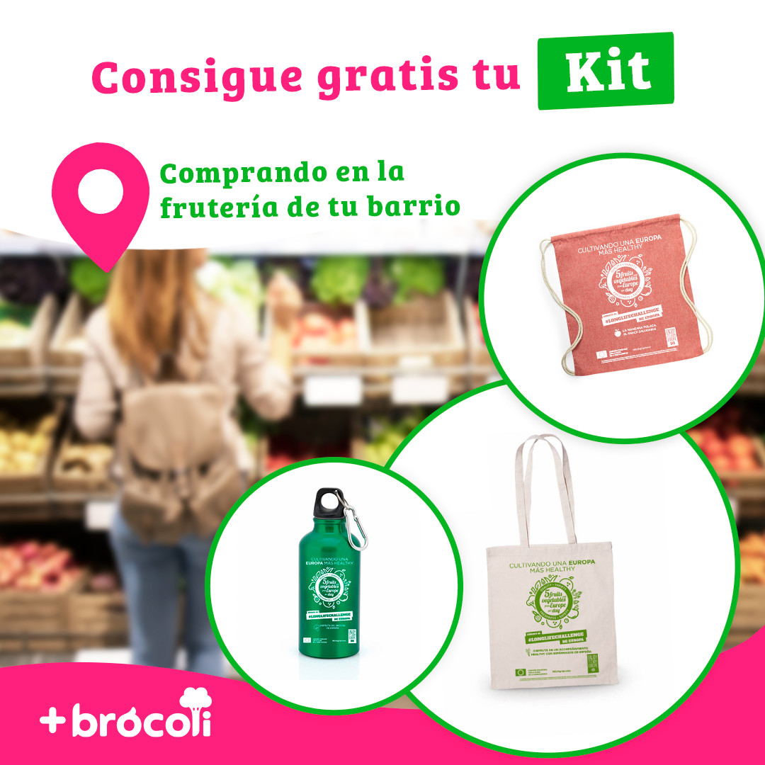 masbrocoli's tweet photo. Aún puedes conseguir tu #kit de mochila + tote bag + botella de agua de +Brócoli 🤩 Solo tienes que ir a la frutería de tu barrio y comprar frutas y verduras, incluido #brócoli 🥦
Si tu #frutería es una a las que les hemos enviado el kit, ¡te lo darán GRATIS! #LongLifeChallenge https://t.co/LG24bPndWN
