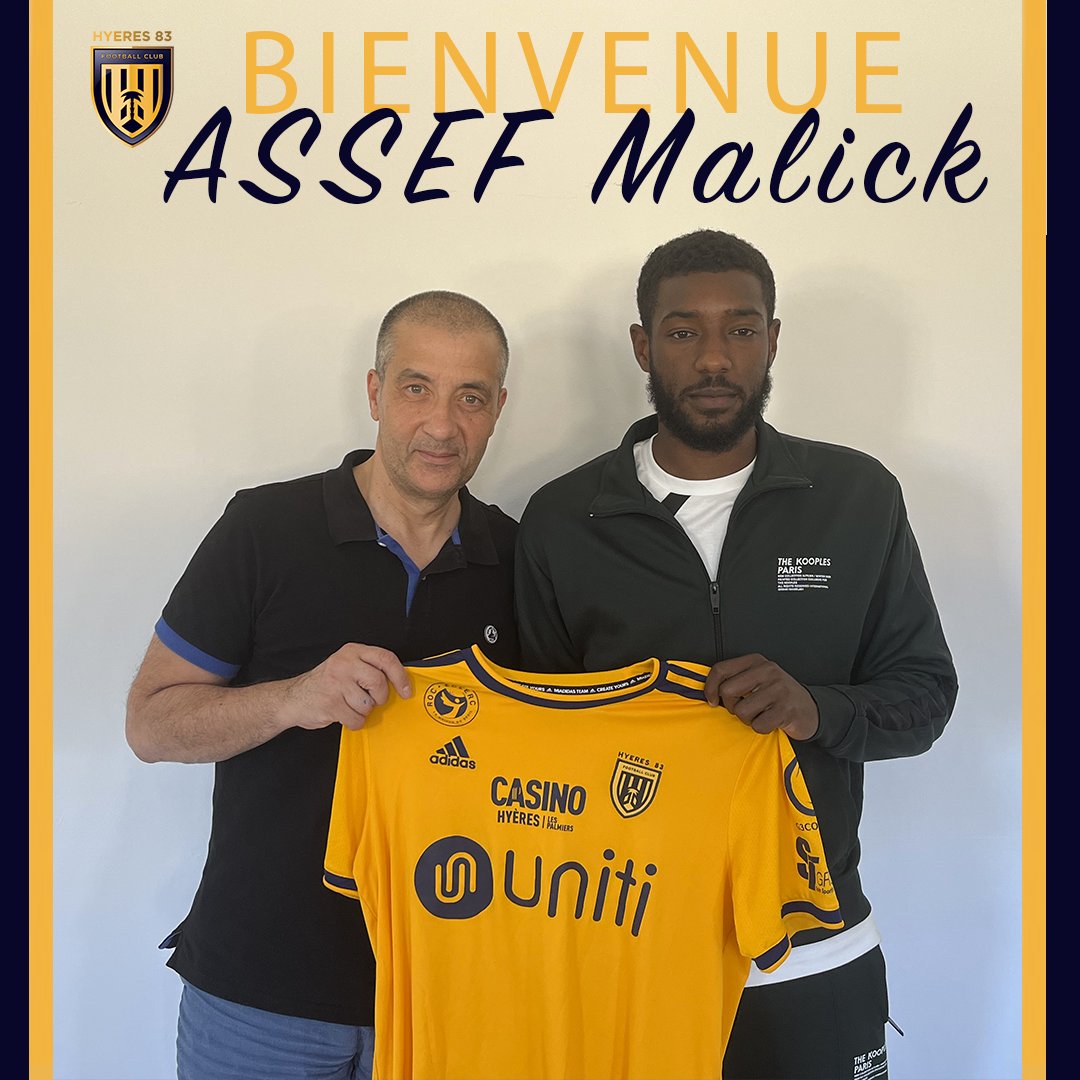Etant donné qu’une bonne nouvelle n’arrive jamais seule, le Hyères Football Club est heureux d’accueillir Malick ASSEF, en provenance de GOAL FC également ! 🤝

Cet attaquant de 27 ans rejoint le Hyères FC pour la saison 2022/2023.